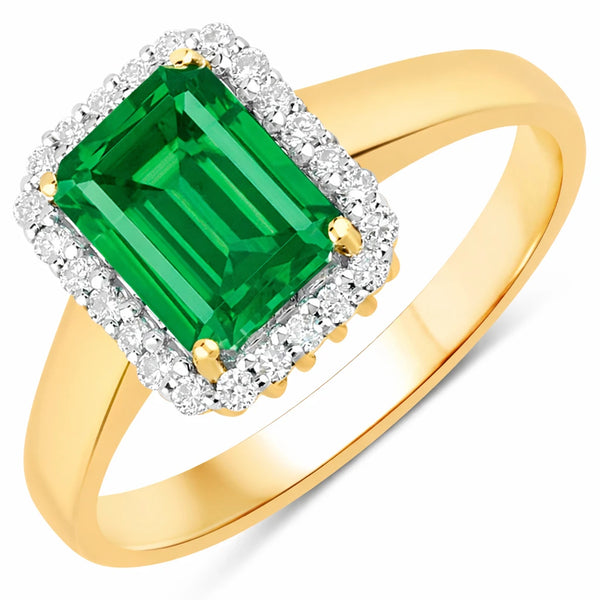 Heirloom Emerald Cut Diamond Accent Ring
