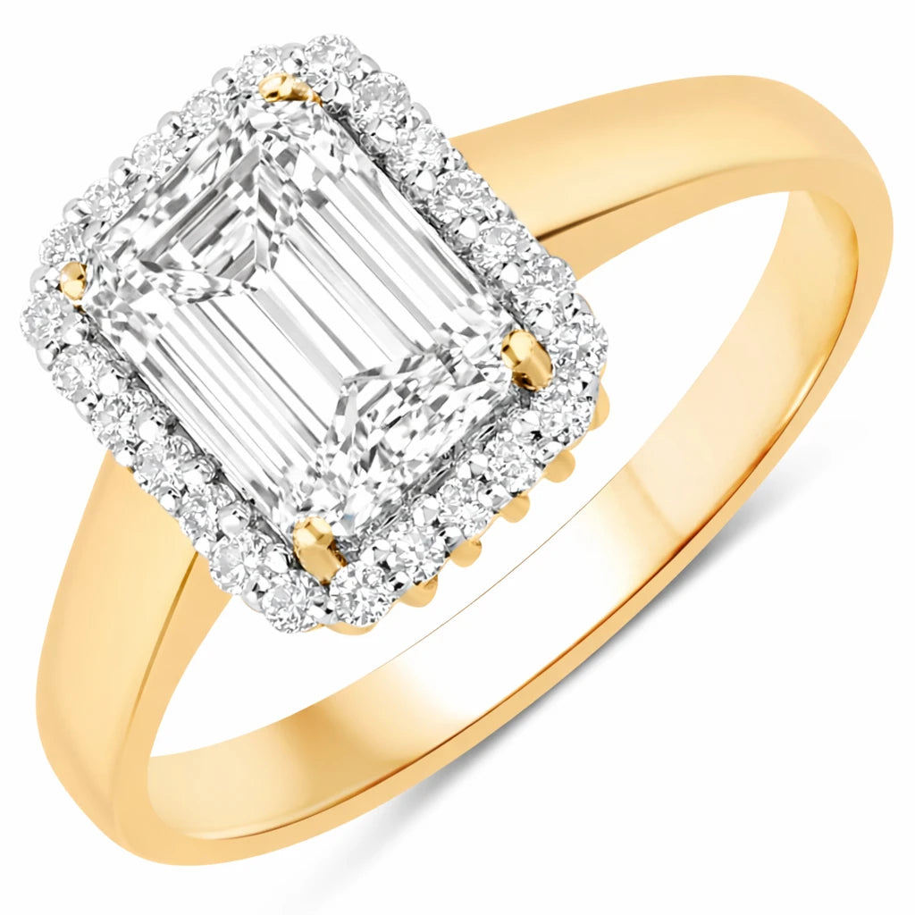 Heirloom Emerald Cut Diamond Accent Ring