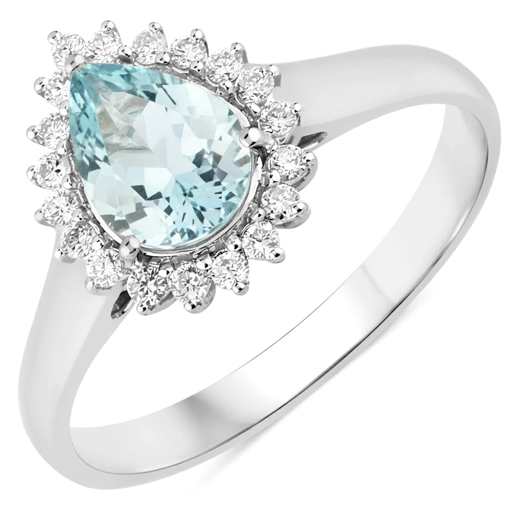 Heirloom Pear Cut Diamond Accent Ring
