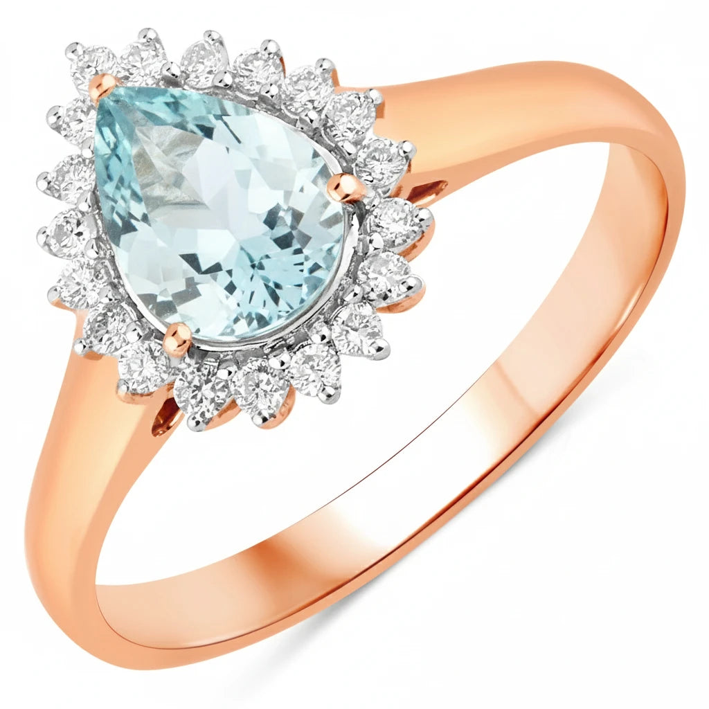 Heirloom Pear Cut Diamond Accent Ring