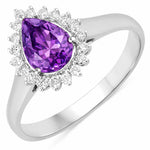 Heirloom Pear Cut Diamond Accent Ring