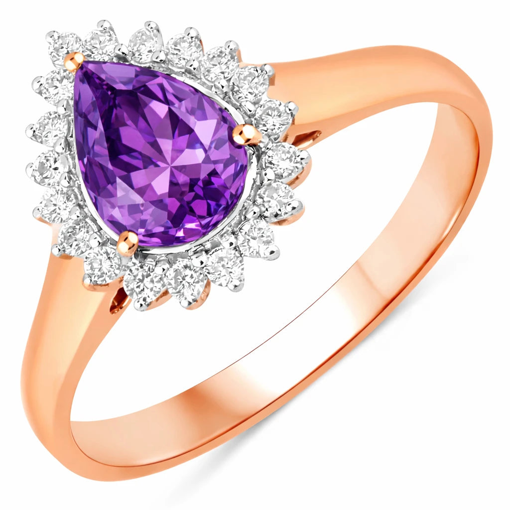 Heirloom Pear Cut Diamond Accent Ring