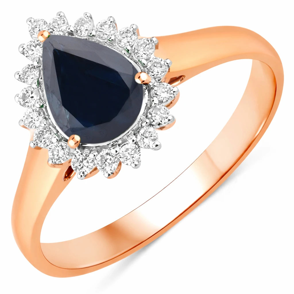 Heirloom Pear Cut Diamond Accent Ring