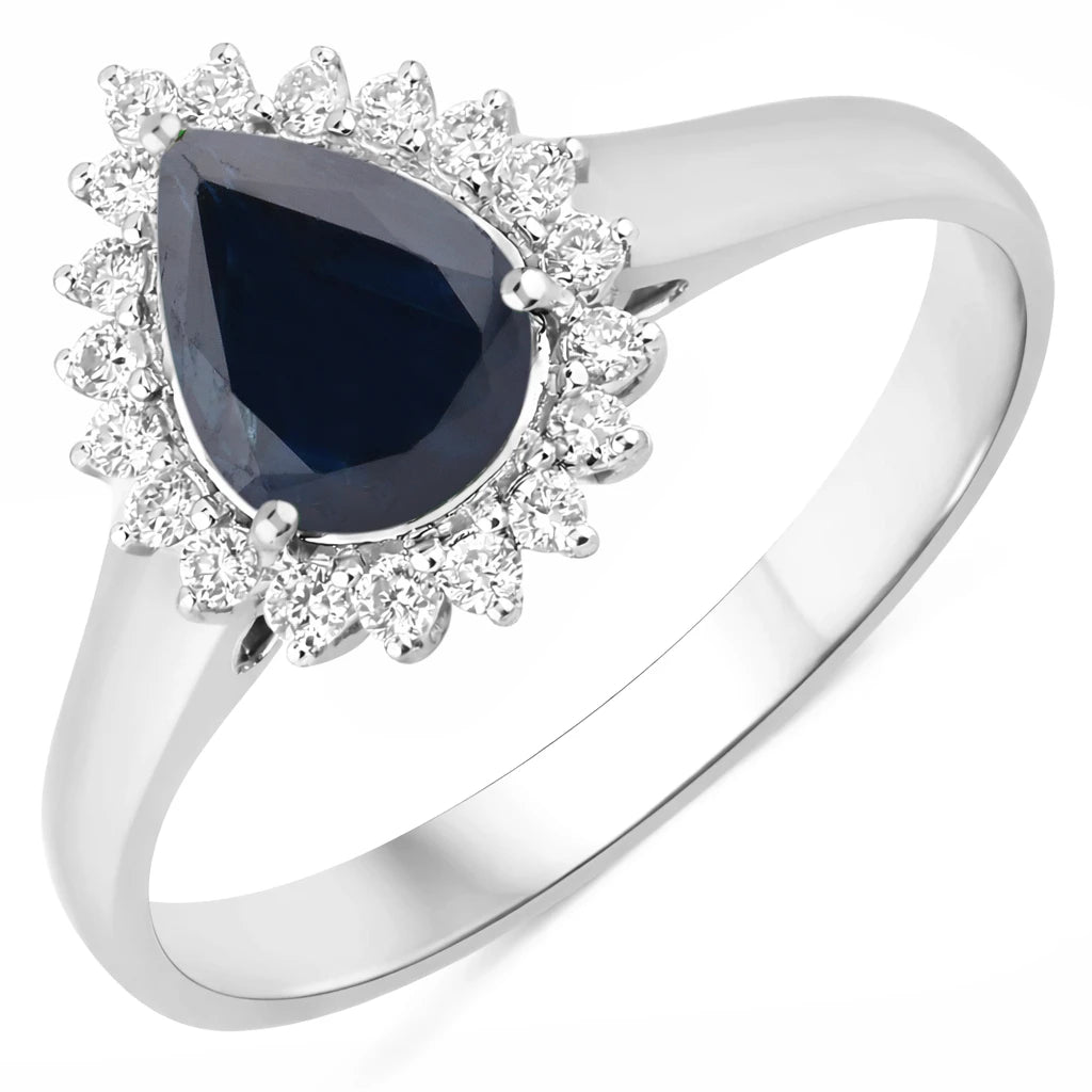 Heirloom Pear Cut Diamond Accent Ring