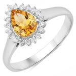 Heirloom Pear Cut Diamond Accent Ring