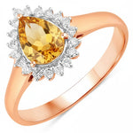 Heirloom Pear Cut Diamond Accent Ring