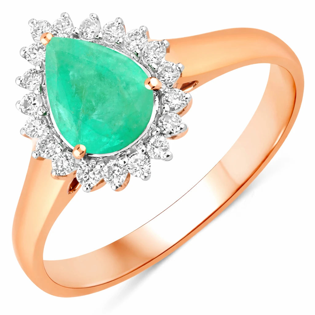 Heirloom Pear Cut Diamond Accent Ring