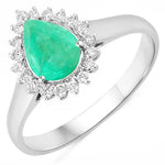 Heirloom Pear Cut Diamond Accent Ring
