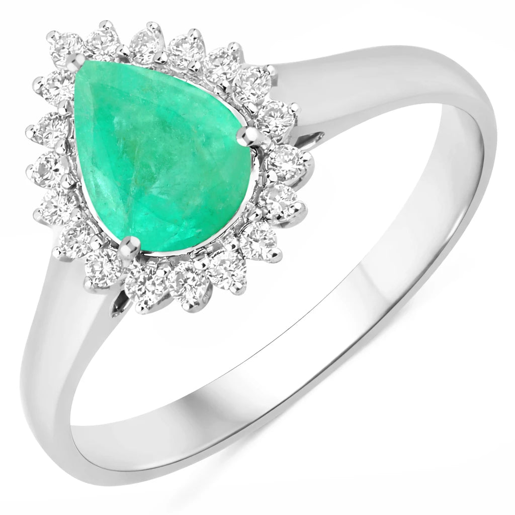 Heirloom Pear Cut Diamond Accent Ring
