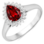 Heirloom Pear Cut Diamond Accent Ring