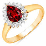 Heirloom Pear Cut Diamond Accent Ring