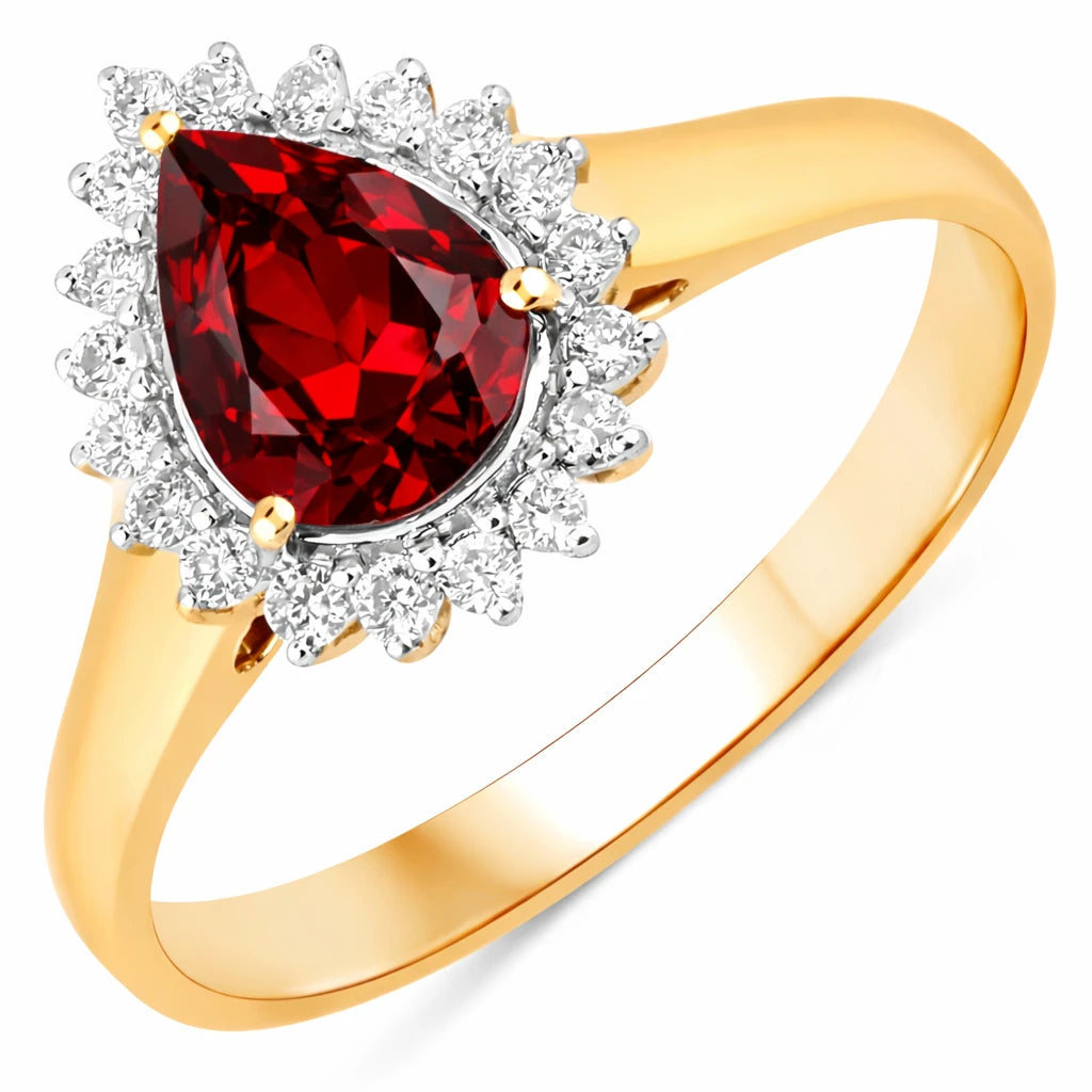 Heirloom Pear Cut Diamond Accent Ring