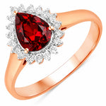 Heirloom Pear Cut Diamond Accent Ring