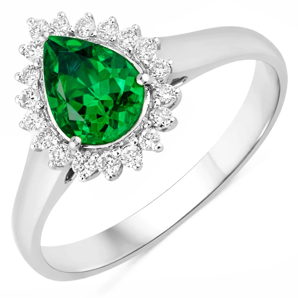 Heirloom Pear Cut Diamond Accent Ring