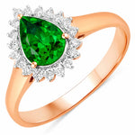 Heirloom Pear Cut Diamond Accent Ring