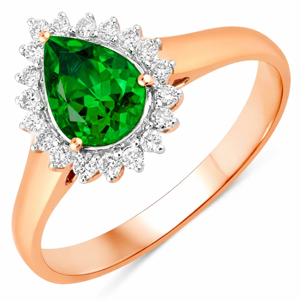 Heirloom Pear Cut Diamond Accent Ring