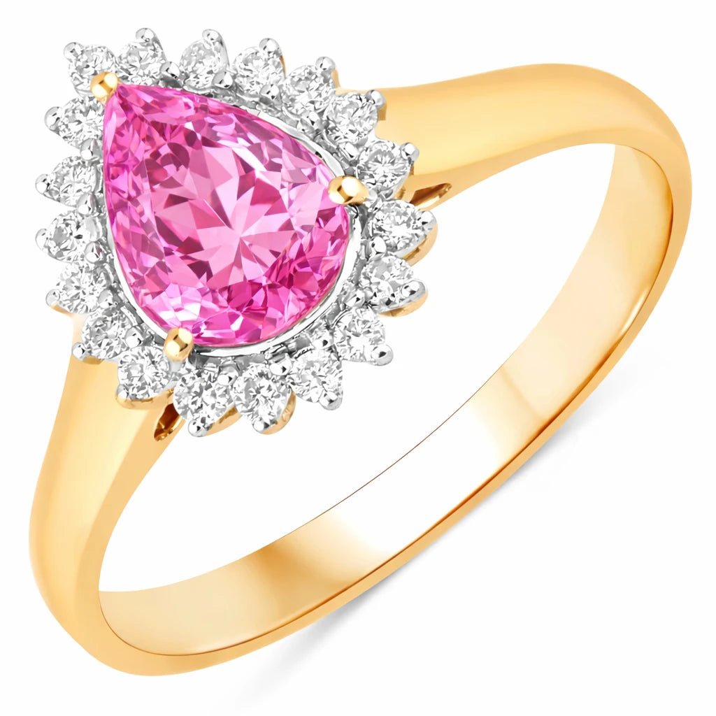 Heirloom Pear Cut Diamond Accent Ring