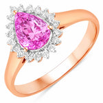 Heirloom Pear Cut Diamond Accent Ring
