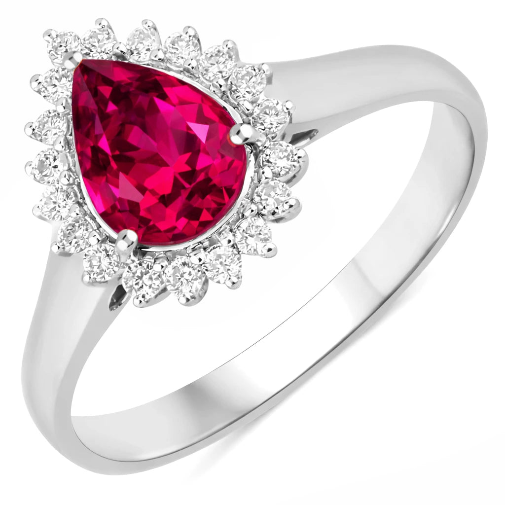 Heirloom Pear Cut Diamond Accent Ring