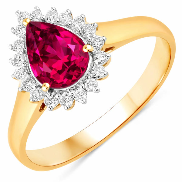 Heirloom Pear Cut Diamond Accent Ring