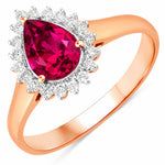 Heirloom Pear Cut Diamond Accent Ring