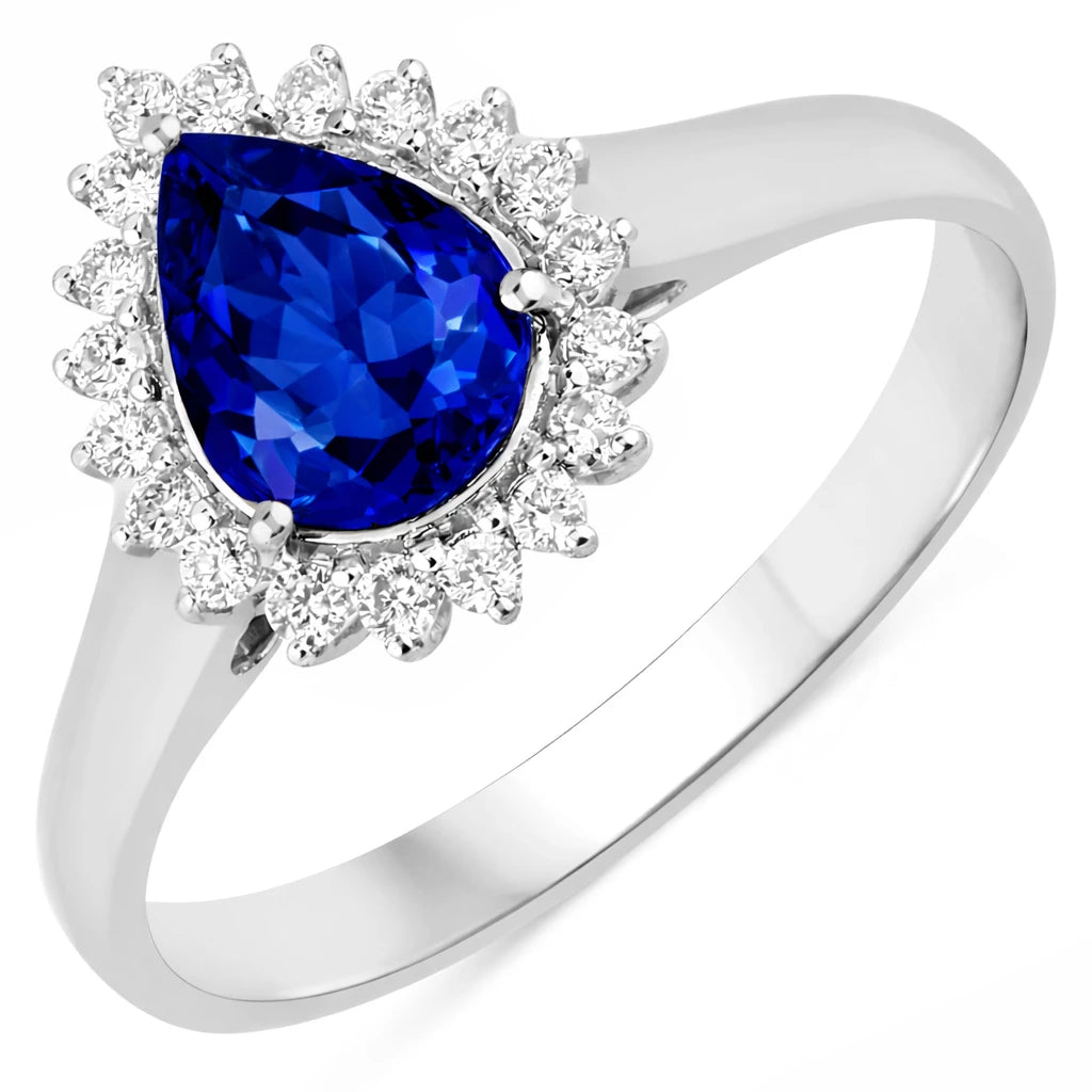 Heirloom Pear Cut Diamond Accent Ring