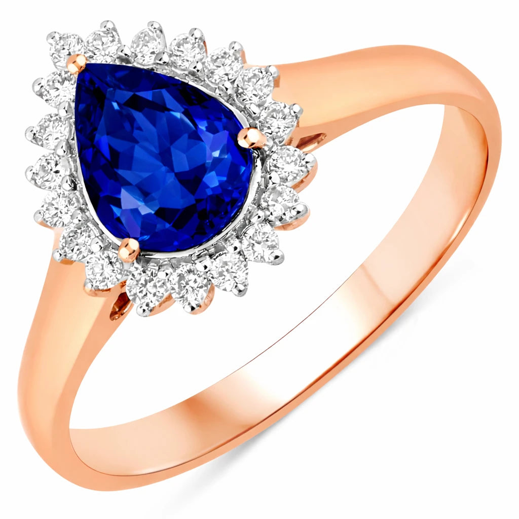 Heirloom Pear Cut Diamond Accent Ring