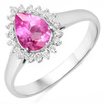 Heirloom Pear Cut Diamond Accent Ring