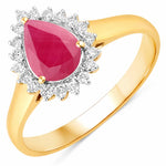 Heirloom Pear Cut Diamond Accent Ring