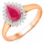 Heirloom Pear Cut Diamond Accent Ring