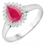 Heirloom Pear Cut Diamond Accent Ring