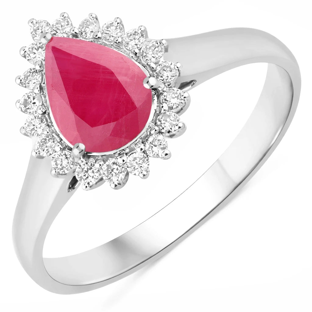 Heirloom Pear Cut Diamond Accent Ring