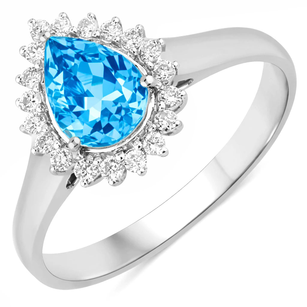 Heirloom Pear Cut Diamond Accent Ring