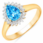 Heirloom Pear Cut Diamond Accent Ring