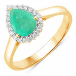 Halo Pear Cut Diamond Accent Ring