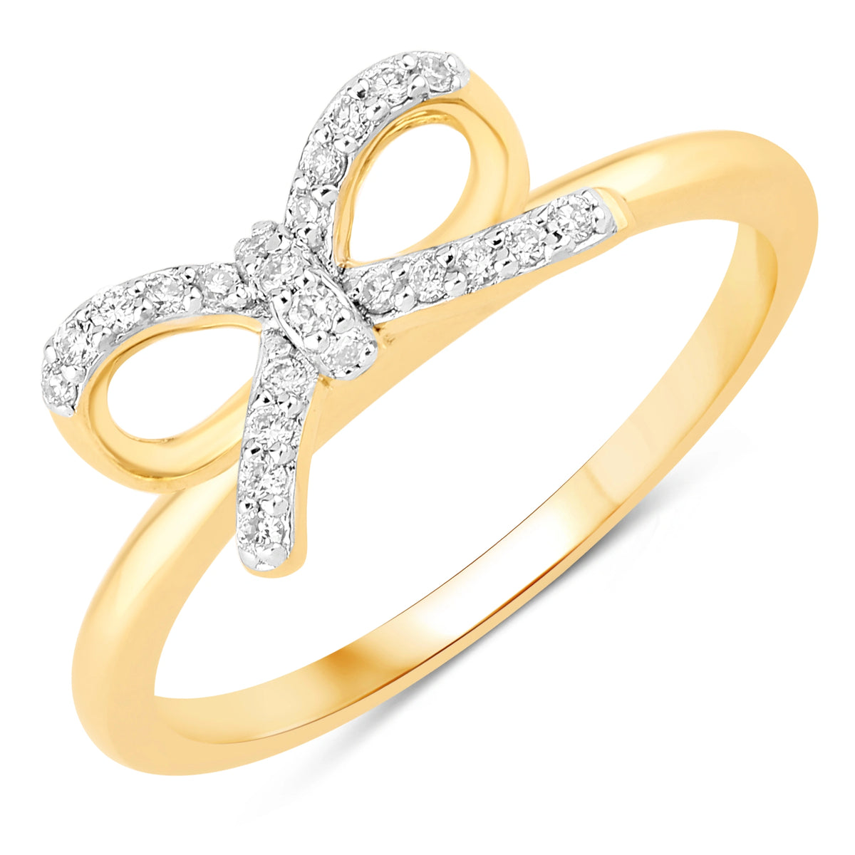 Natural Diamond Bow Ring