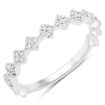 Stackable Natural Diamond Princess Ring