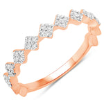 Stackable Natural Diamond Princess Ring