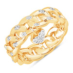 Natural Diamond Chunky Heart Ring