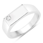 Jasper Signet Ring in Natural Diamonds