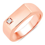 Jasper Signet Ring in Natural Diamonds