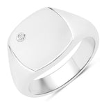 Lucky Signet Ring in Natural Diamonds