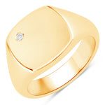 Lucky Signet Ring in Natural Diamonds