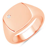 Lucky Signet Ring in Natural Diamonds