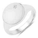Monet Signet Ring in Natural Diamonds