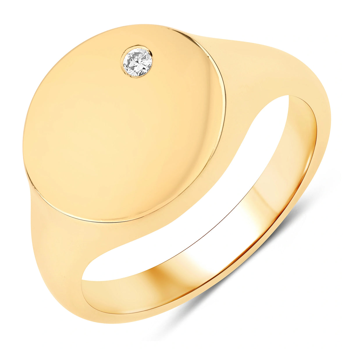 Monet Signet Ring in Natural Diamonds