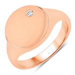 Monet Signet Ring in Natural Diamonds