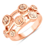 North Star Statement Ring in Natural Diamonds
