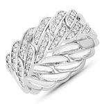 Ice Statement Ring in Natural Diamonds