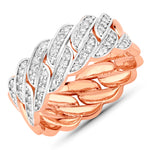 Ice Statement Ring in Natural Diamonds